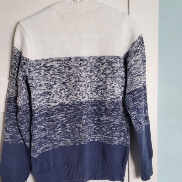 NWOT Blue and White Sweater - Picture 2 of 4